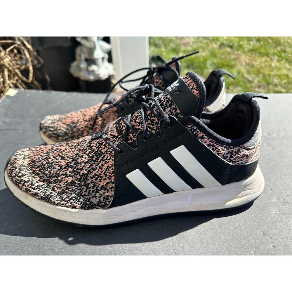 Adidas X_PLR Athletic Shoes Men's Black Peach Knit Sneakers Size 11‎